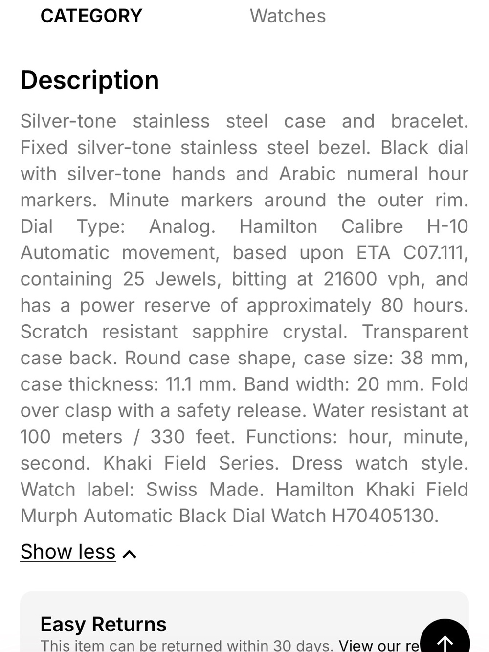 HAMILTON Khaki Field Murph Watch - Picture 2 of 9